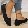 Модные лаконичные черные легкие туфли-балетки женские весенне-осенние мягкие замшевые туфли-балетки женские неглубокие слипоны повседневная обувь женская