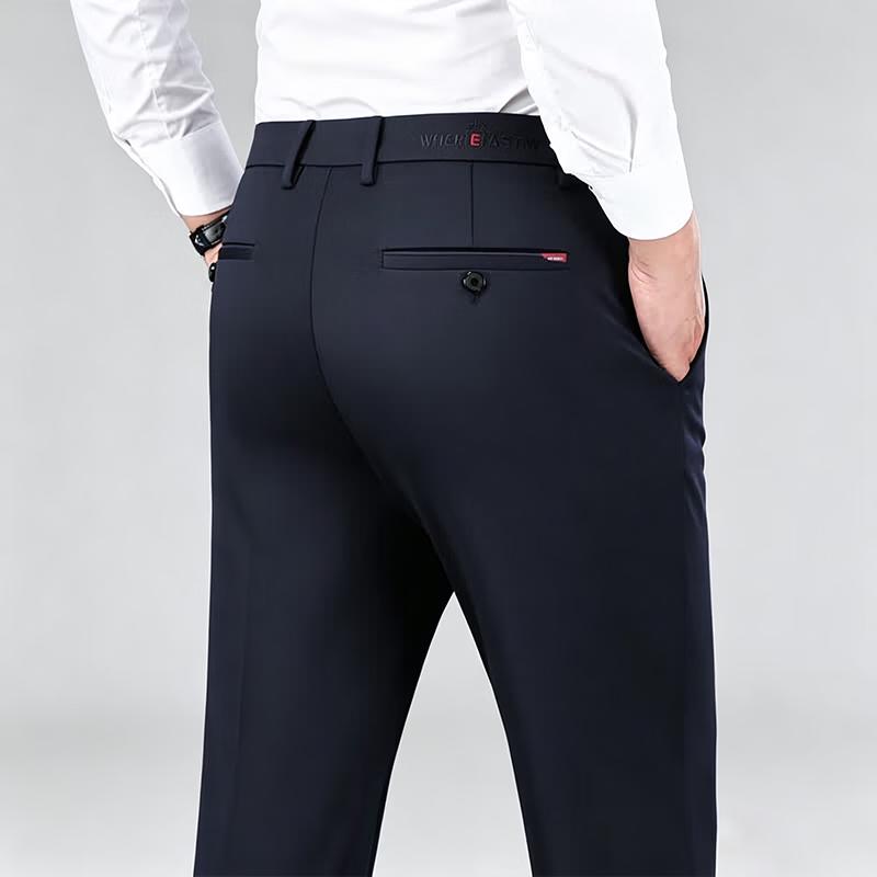 Pierre Cardin Men's Straight-Leg Stretch Business Trousers