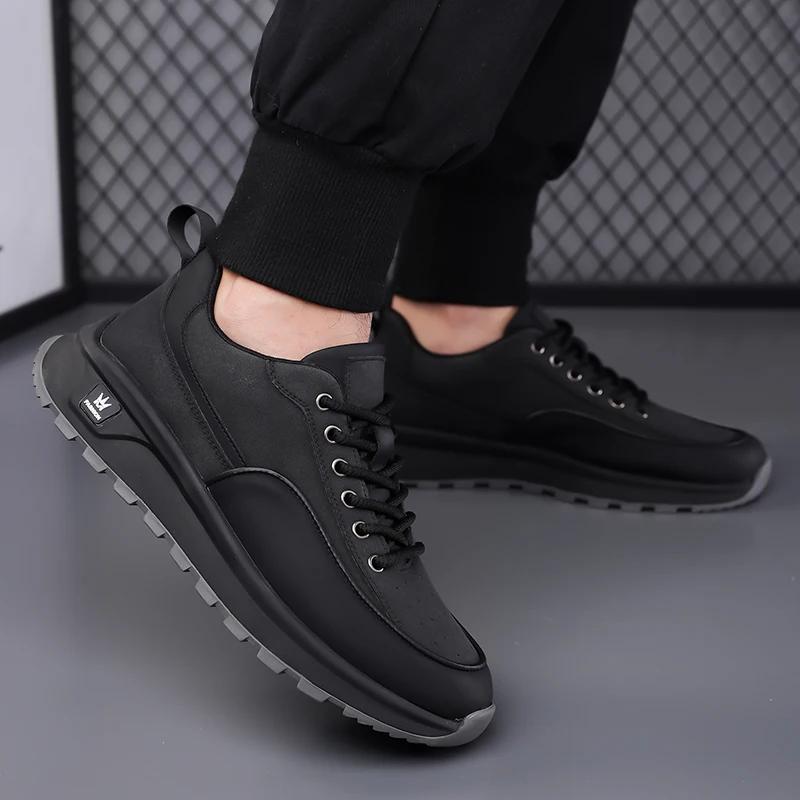 Модная мужская обувь ручной работы Oxford Outdoor, мужская кожаная удобная повседневная обувь, дышащие универсальные кроссовки, классическая прогулочная обувь