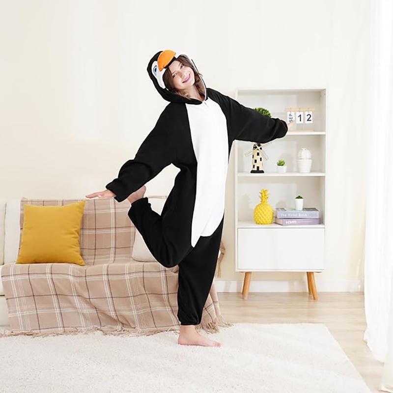 Костюм пингвина для косплея на Хэллоуин, Рождество, наряды на все тело, пижама, одежда для сна, мультяшный комбинезон