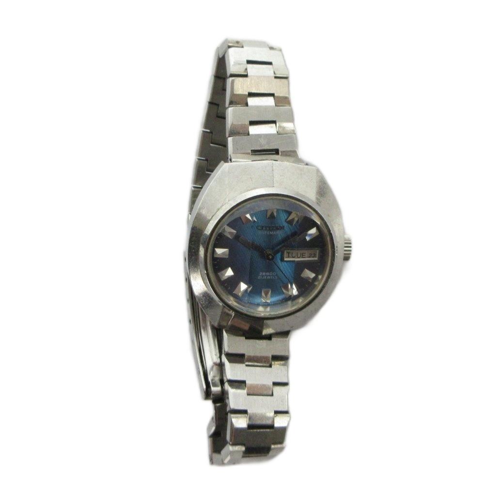 Citizen Серебряные часы Blue Cut 21 4-661079-K Часы, Автоматические, Циферблат, Календарь, Стекло, Камни, Тон, Мужские GY11 /MQ