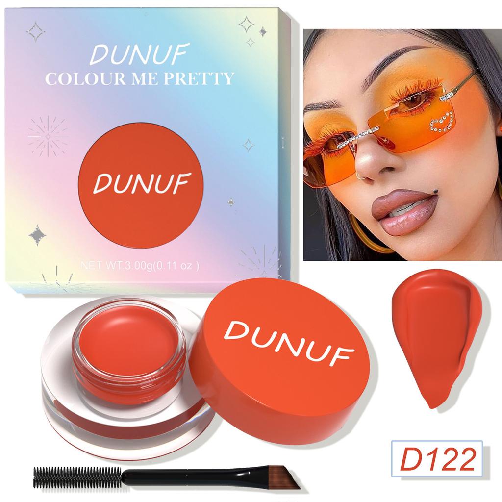 18-Color Cream Pigment Makeup Set with Brush & Brow Spoolie – Multi-Purpose Eyeshadow, Eyeliner, Brow, Face Paint & Hair Dye – Vibrant, Waterproof,