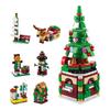 Рождественский НОВЫЙ 332-элементный сборный блок DIY Рождественская тема Снеговик Олень Рождественская елка 6 в 1 Блок Комплект Украшение Модель Игрушка Мальчики Девочки Подарок Музыка