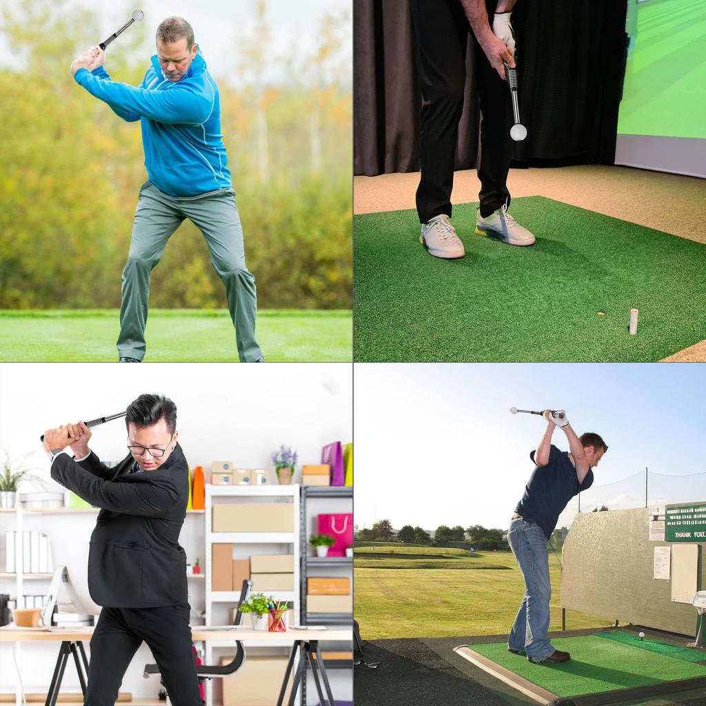 Оборудование для тренировки замаха в гольфе с корректирующим телескопическим замахом для тренировки замаха в гольфе в любое время и увеличения расстояния захвата, тренажер, замах, в любом месте,