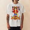 One Piece Men's T-shirt Monkey D. Luffy Summer Japanese Anime Autumn Boys Children's Short-sleeved Basic Brand Parent-child Wear