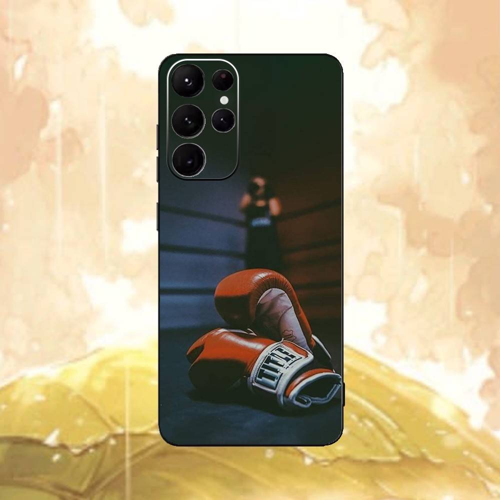 Cool Boxing Sport Phone Case For Samsung S25,S24,S21,S22,S23,S30,Ultra,S20,Plus,Fe,Lite Black Shell
