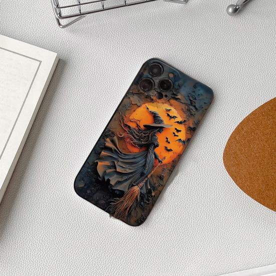 Чехол для телефона на Хэллоуин Ведьминский для IPhone 16/15 Pro Max Противоударный чехол для телефона с жестким ПК и мягким ТПУ Защита от царапин 360 градусов Аксессуар для телефона