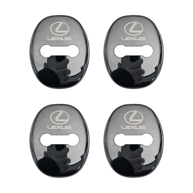crvjlm1 4pcs Car Door Lock Covers Anti-rust Case Stainless Steel Protect Buckle for Lexus F SPORT ES CT GS IS UX GX LBX NX RX 350h 450h