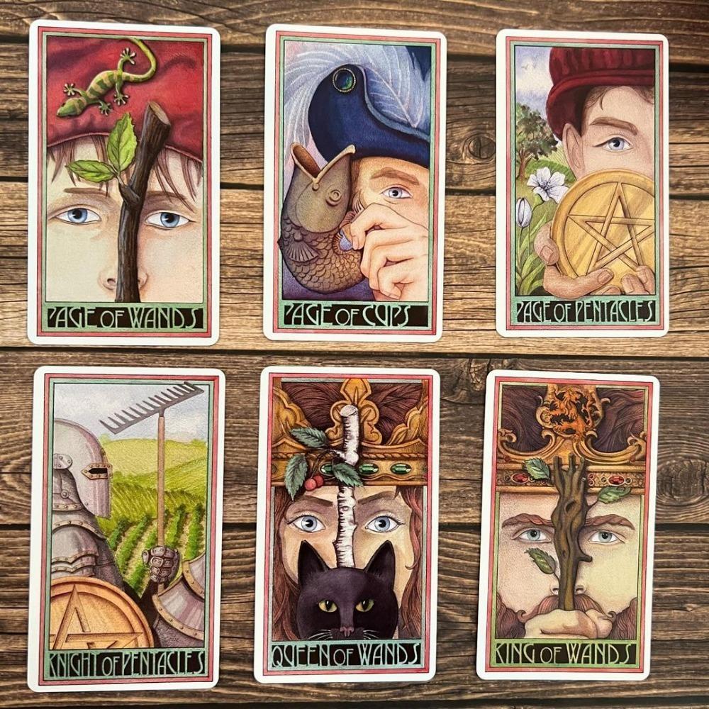 Erenberg Tarot Deck in Rigid Box 12*7cm, Intimate Close-Up Illustrations - Standard Tarot Cards Double-embossed Cardstock