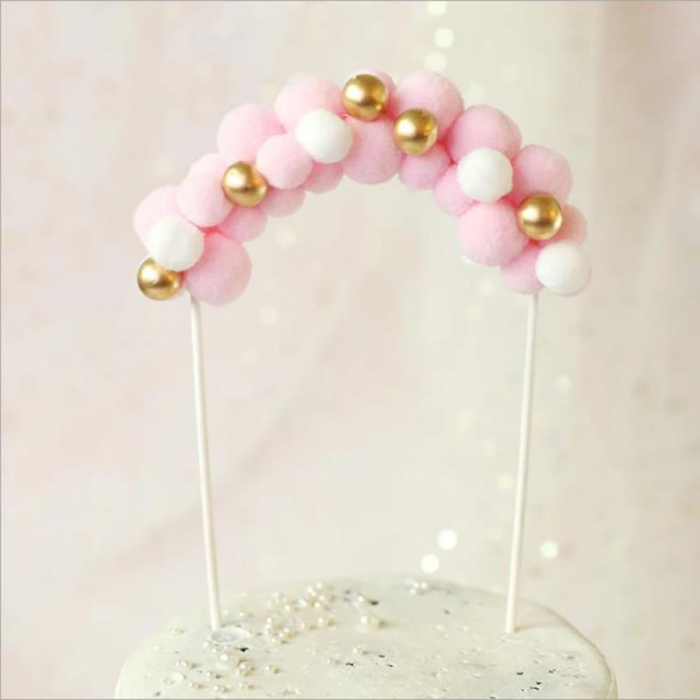 1 шт. Золотая бусина арка меховой шар подвеска мягкий помпон облако праздничные принадлежности выпечка вставка открытка сделай сам торт