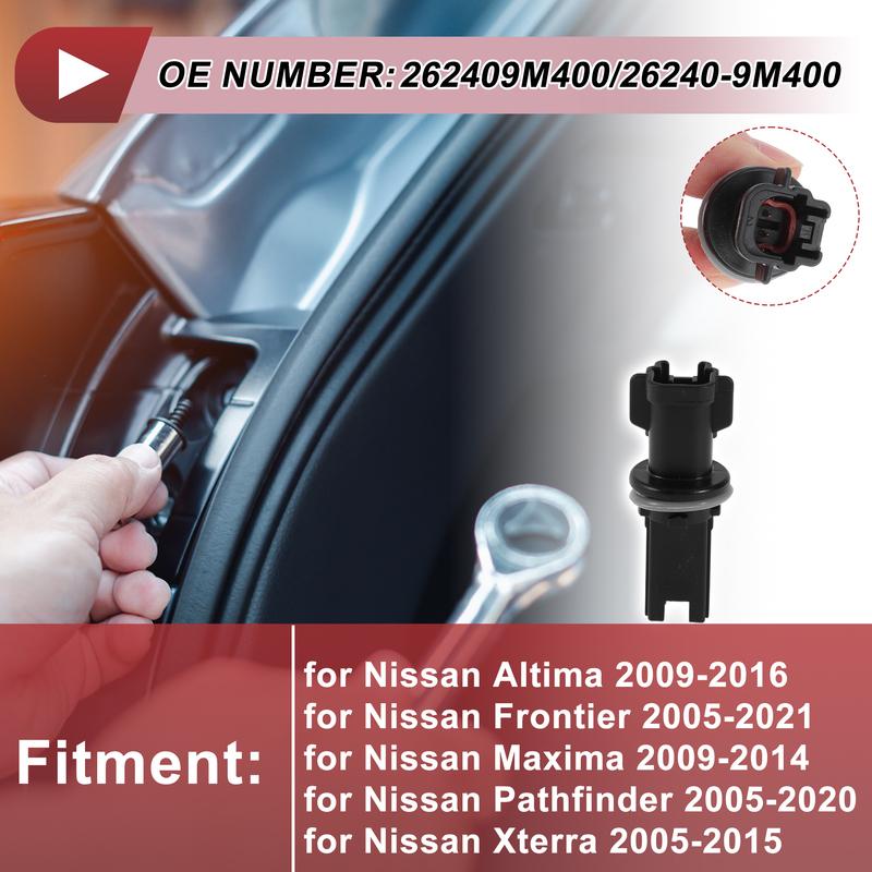X Autohaux 1 шт. Разъем для лампы фары для Nissan Altima 09-16 № 262409M400/26240-9M400 Разъем лампы накаливания 2-контактный