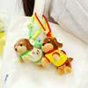 Fluffy Dachshund Plush Dog Keychain Soft Jewelry Puppy Car Key Ring Collection Girl Heart Animal Puppy Dolls Keyring
