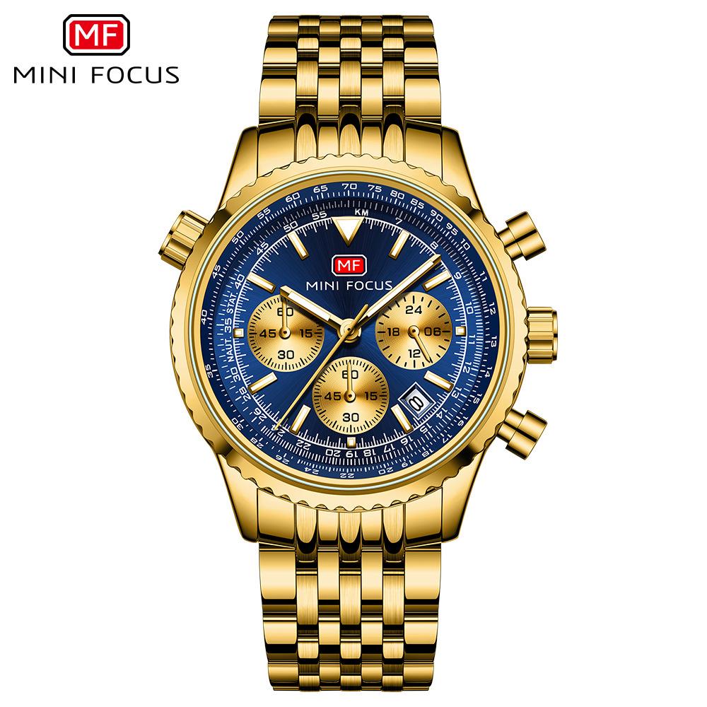 Лучший бренд класса люкс с коробкой, мужские часы, модные мужские часы, многофункциональные мужские часы, стальные мужские кварцевые часы