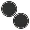 Car 2Pcs Black  Auto Cup Holder Anti Slip Insert Coasters Pads Interior Accessories Universal Fits Perfectly For Most Cups