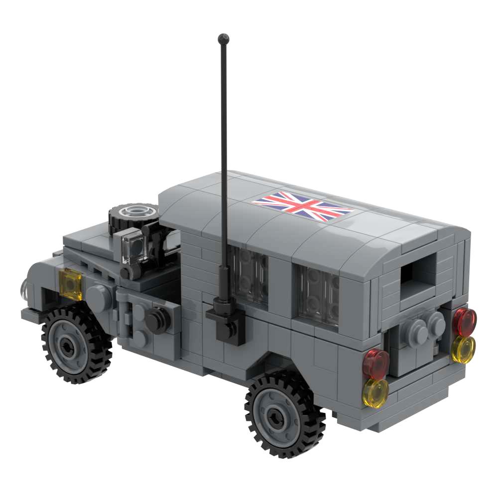 Набор Military Bricks Британский легкий грузовик Автомобиль-конструктор с солдатиками