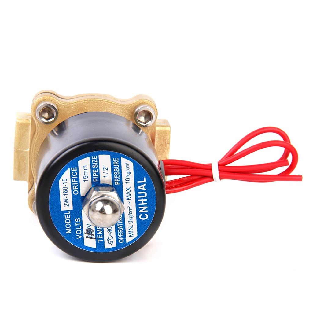 AC110V 1/2 дюйма латунный электрический электромагнитный клапан вода воздух топливо газ нормальный закрытый новый