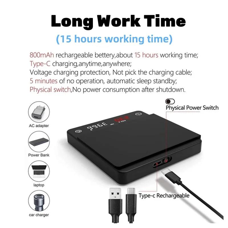 Миниатюрные весы для кофе эспрессо, мини-таймер, кофейные весы с USB-портом, 2 кг/0,1 г/унция/мл, подарок для мужчин и женщин, цифровые кухонные весы