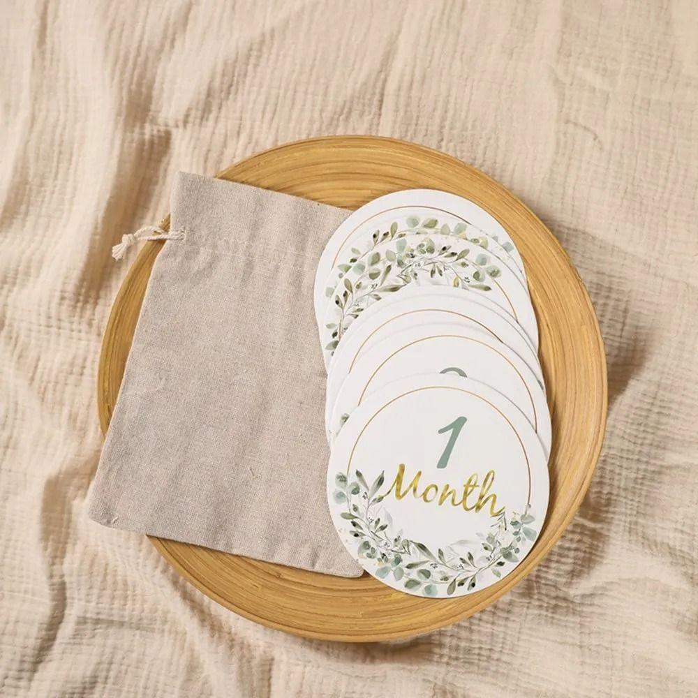 12pcs Number Baby Milestone Card Reusable Newborn Gifts Milestone Photography Card  Baby
