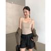 Basic One Cup Square Collar Autumn Winter Warm Small Vest Close To The Natural Inside with A Bottom Strap Underwear Woman