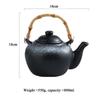 Japanese Style Tea Set Teapot Ceramic Household Tea Maker Drinking Tea Cup Single Pot Creative Bamboo Handle Teapot Set