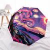 1pc Starry Night Sky Automatic Open/Close Umbrella - Portable Collapsible Umbrella with 8-Rib Stability, Fashion Lovers yy251017091