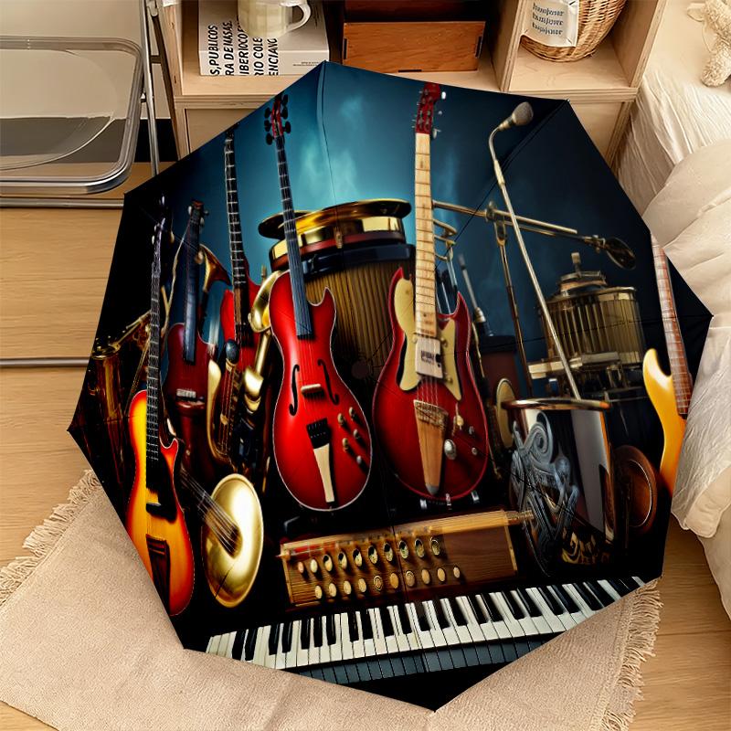 1PC Guitar Automatic Umbrella - Suitable Travel Outdoor Portable Umbrella Birthday Gift Daily Essentials