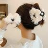 1 шт. белая милая заколка для волос в виде щенка померанского шпица, плюшевая заколка-краб, милая заколка-акула для задних волос, осенне-зимние аксессуары для волос