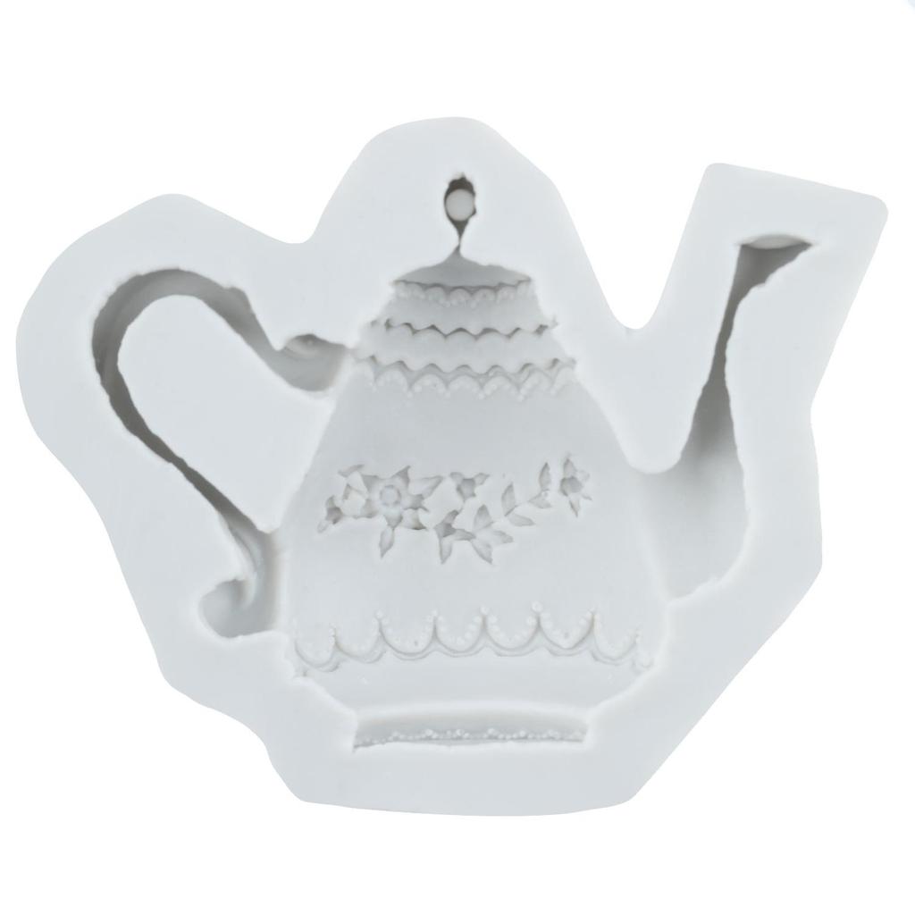 Форма из силикона для чаепития Чайник Чайная чашка Формы для мастики Инструменты для украшения торта Топпер для кекса Конфета Смола Глина Шоколад Форма для гампасты