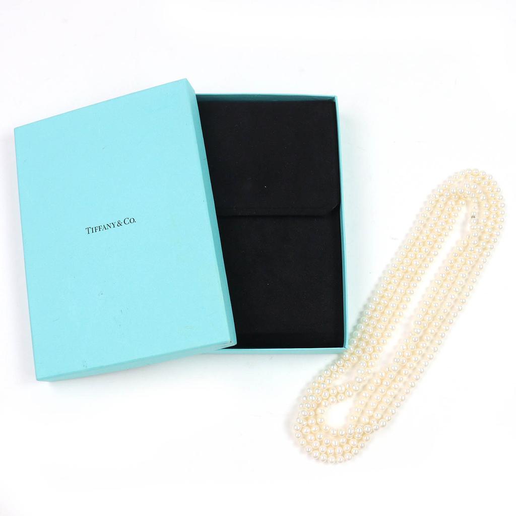 TIFFANY&Co. Necklace Long Pearl Necklace Accessories White System Pearl Women Used