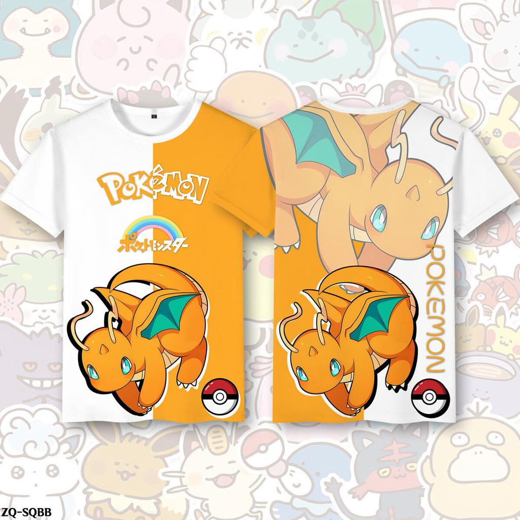 Fashionable Pok é mon children's 3D printed cartoon short sleeved T-shirt
