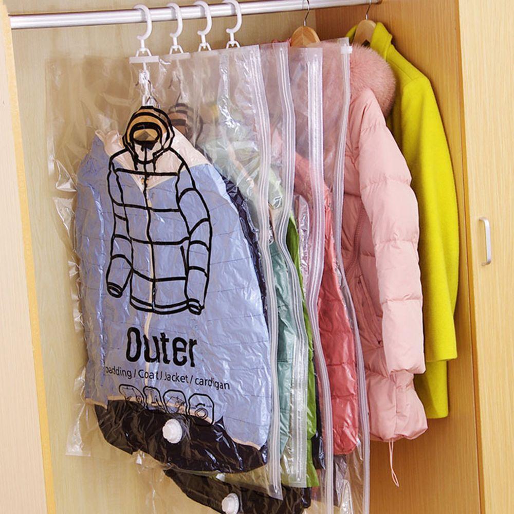 Чехлы для костюмов Вакуумный компрессионный мешок Одежда Пылезащитный чехол Сумка для хранения одежды Складная одежда