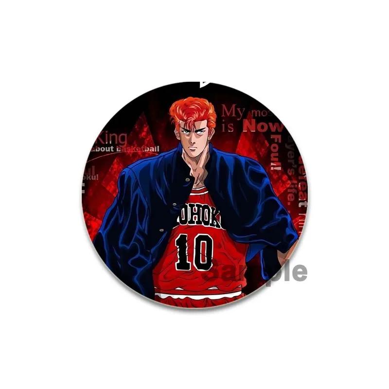 32/44/58 мм Slam Dunk Аниме Эмаль Значок для Рюкзака Одежда Sakuragi Hanamichi Rukawa Kaede Значки Мультяшные Броши Модные Аксессуары