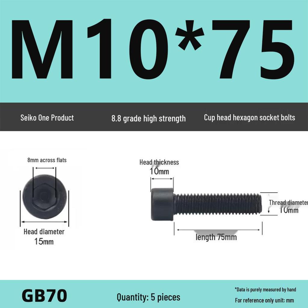 8.8 High-Strength Socket Head Cap Screw Bolt (M4-M16)