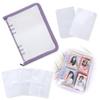 Noalife Axta Case Oshikatsu Goods Acsta Case Oshikatsu Storage Carry File 6 Ring Zipper Case Refill Instax Album Check Book (purple Refill Set, A5)