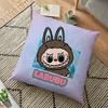 Наволочка Labubu The Monsters Pillowslip Cushion Plush 45x45CM Для мальчиков и девочек Мультфильм Аниме Kawaii Украшения Дети День рождения Милые подарки