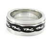 Steel Signet Ring 'Thorgal' Black Silver