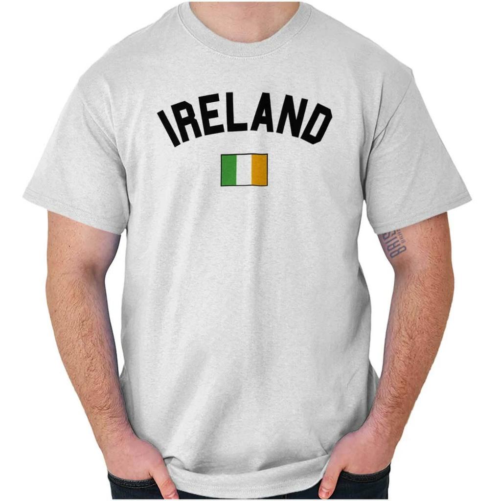 Ireland Country Flag International Travel Womens or Mens Crewneck T Shirt Tee