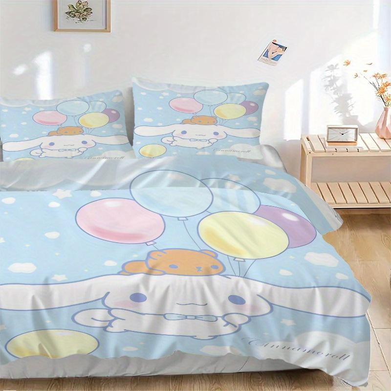 3 шт. Набор чехлов для подушек с принтом Cinnamoroll, ультрамягкий, дышащий и удобный комплект постельного белья со стильным дизайном для спальни и гостевой комнаты