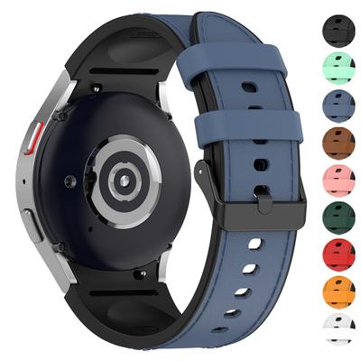 Классический силиконовый кожаный ремешок для Samsung Galaxy Watch 7 5 Pro 40 мм 44 мм сменный ремешок Watch6 4 Classic 47 43 мм 46 мм браслет Correa