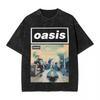 Мужские винтажные стильные футболки OASIS Live Tour большого размера, стиранные, летние, хлопковые, с коротким рукавом, Definitely Maybe, альбомы рок-группы, уличная одежда