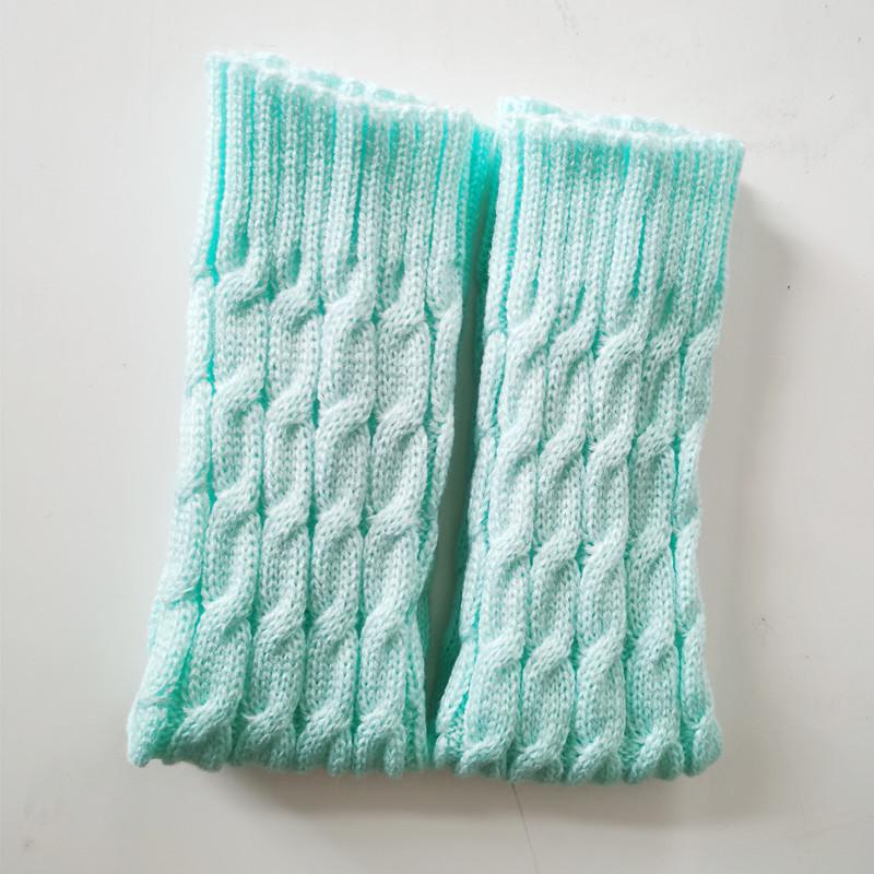 В наличии 40 см гетры крупной вязки в корейском стиле - осенне-зимние однотонные шерстяные носки.