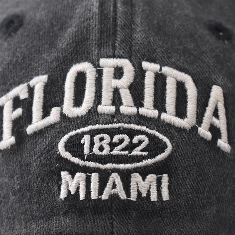 Бейсболка из хлопка с вышивкой Old Florida, мужская и женская, для активного отдыха, с изображением алфавита Florida