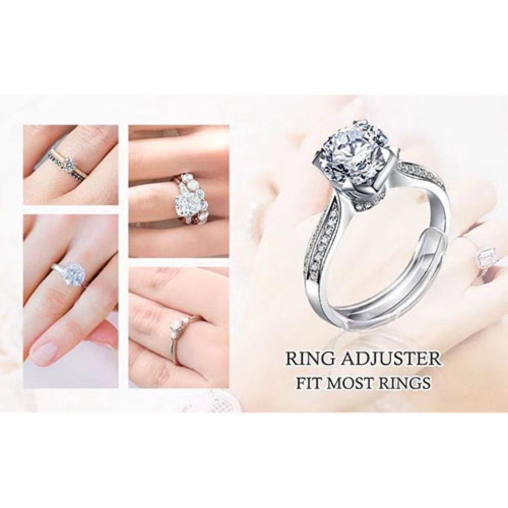 Transparent Invisible Ring Size Reducer 1Set Resizer Adjuster Hot Sale Size Adjustment Clip Ring
