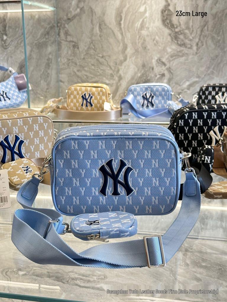 MLB Canvas Vintage Floral Print NY Crossbody Camera Bag