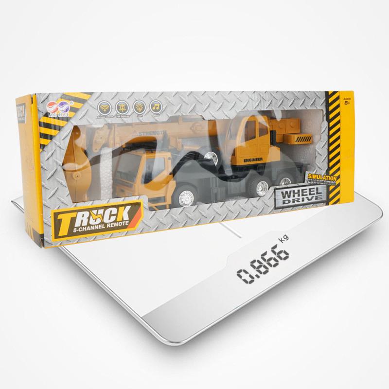 1:24 10CH Simulation Crane Excavator Wireless RC Engineering Lighting Truck Chargeable RC Vehicles