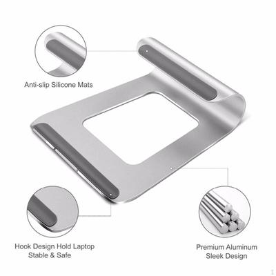 Портативная подставка-охладитель для ноутбука с гуманизированным дизайном для планшета 11-15 дюймов, серебристая