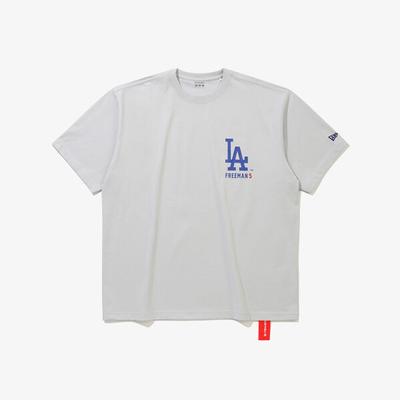 New Era Mlb La Dodgers футболка с подписью игрока Серая 15147526