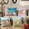 Милые мультяшные персонажи Бубу и Дуду Наволочка Комфорт Диван-кровать Шелковистая элегантная Невидимая молния Декоративная наволочка