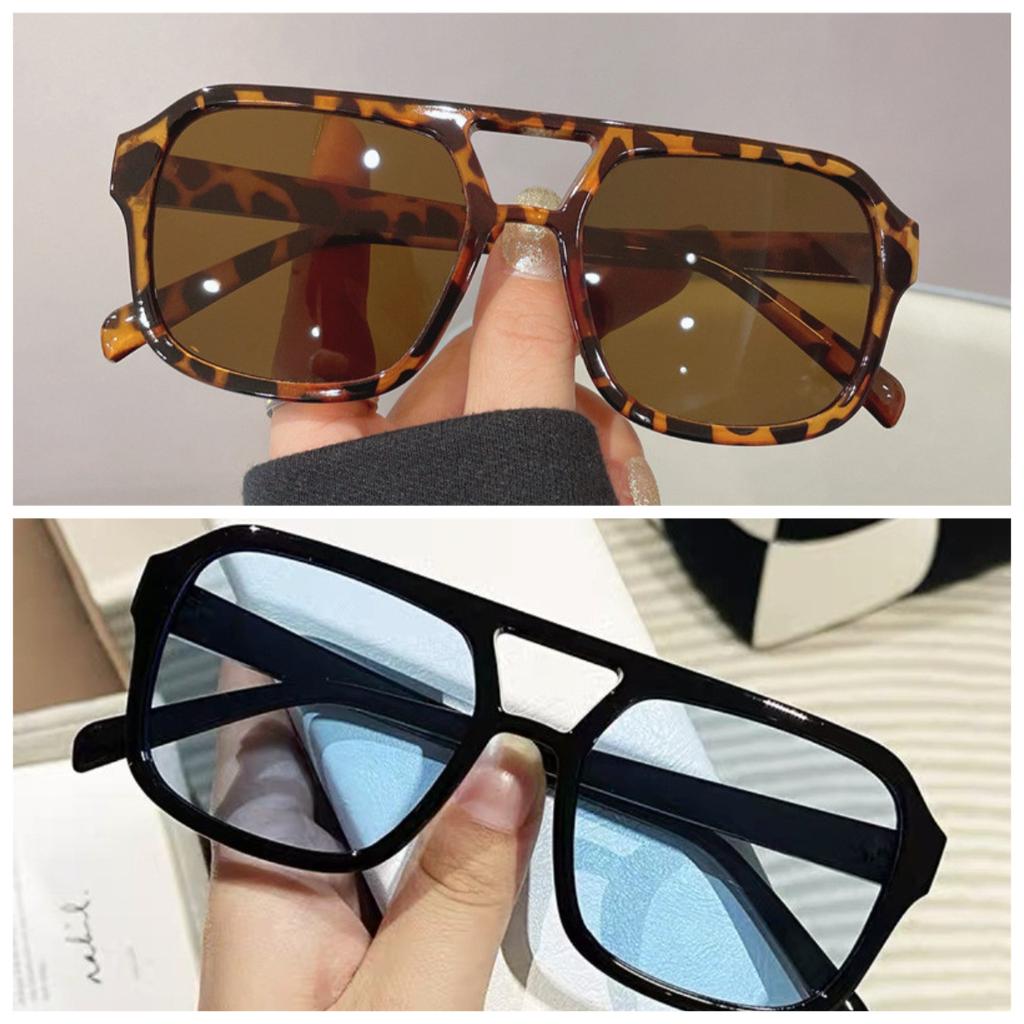 2 PC New Fashion Korean  Sunglasses Personality Hollow Out Trend Men and Women Sunglasses Net Red with Sunglasses