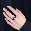 ECG Shaped Ring Style American Street Men Decorative Women Fashionable Ring